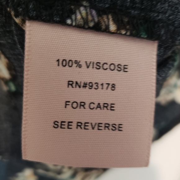 Philosophy Woman Viscose Floral Print Blouse Black Yellow White Size 3X - Picture 15 of 16